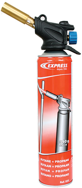 EXPRESS Gasbrenner Kit m/Piezo, Gas 555, kann in allen Positionen