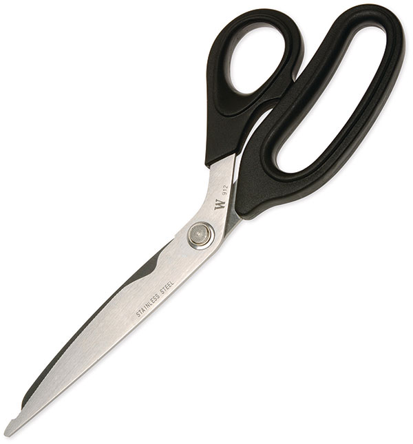 Wiss hand scissors, stainless steel, curved screen in wavy 250mm