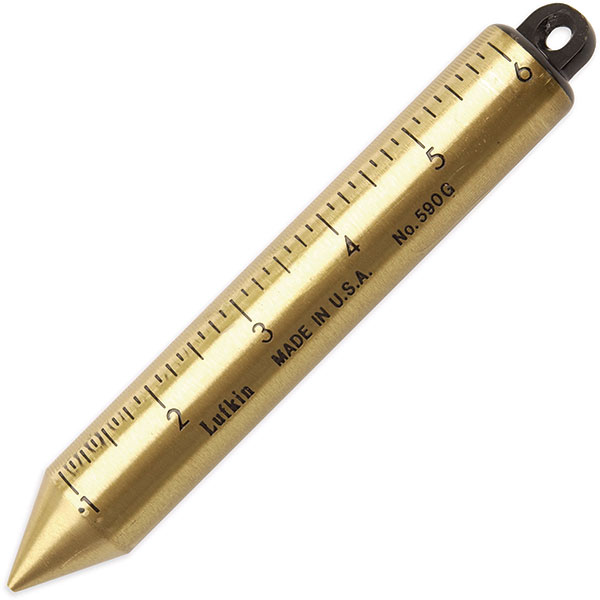 Lufkin 20 oz Plumb Bob, Solid Brass, Graduated in Inches, Blunt Point