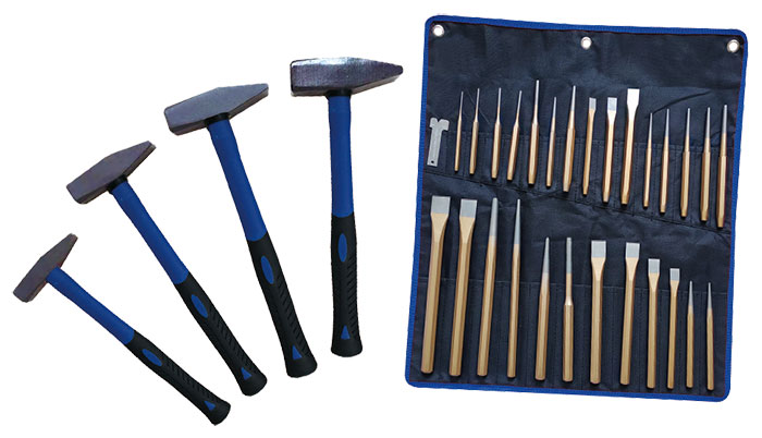 BATO BASIC Combi set hammer, mandrel, chisel 32 parts.