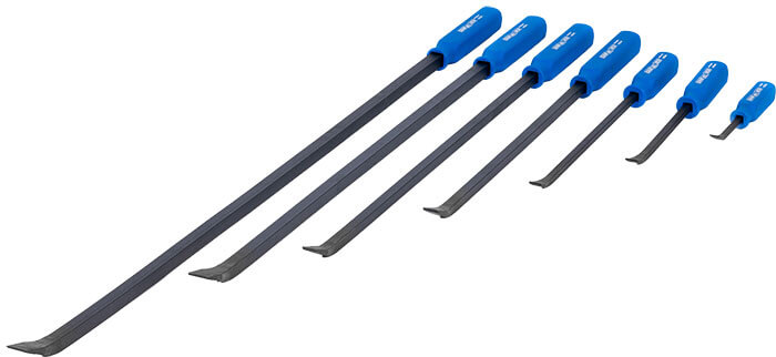 Channellock crowbar set with impact cap. 200-300-425-775-900-1125mm. 7 parts