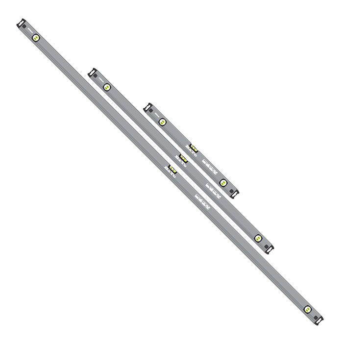 BATO Vattenpass standard 3 delar 600-1200-2000mm. 0,5 mm./m.